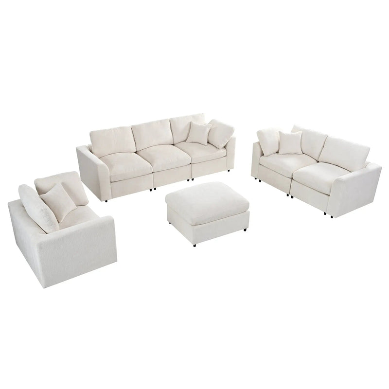 U-Style 4-Piece Modular Sofa Set by HouseOfZazla