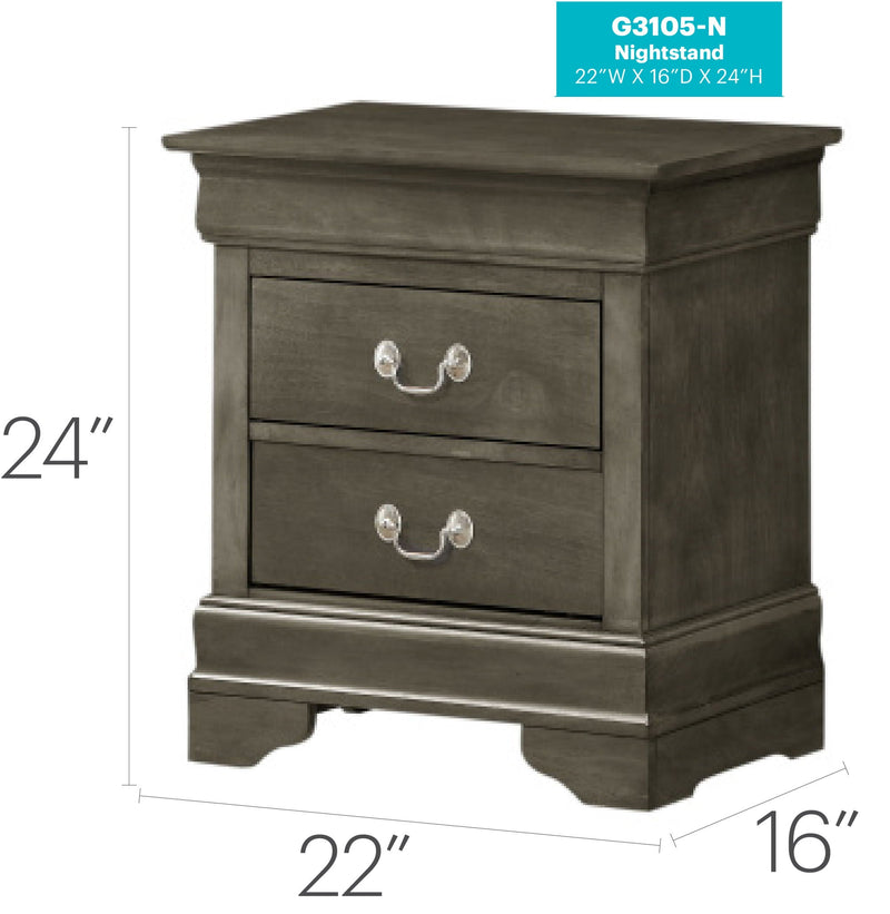 Louis Phillipe - Nightstand - Wood by HouseOfZazla