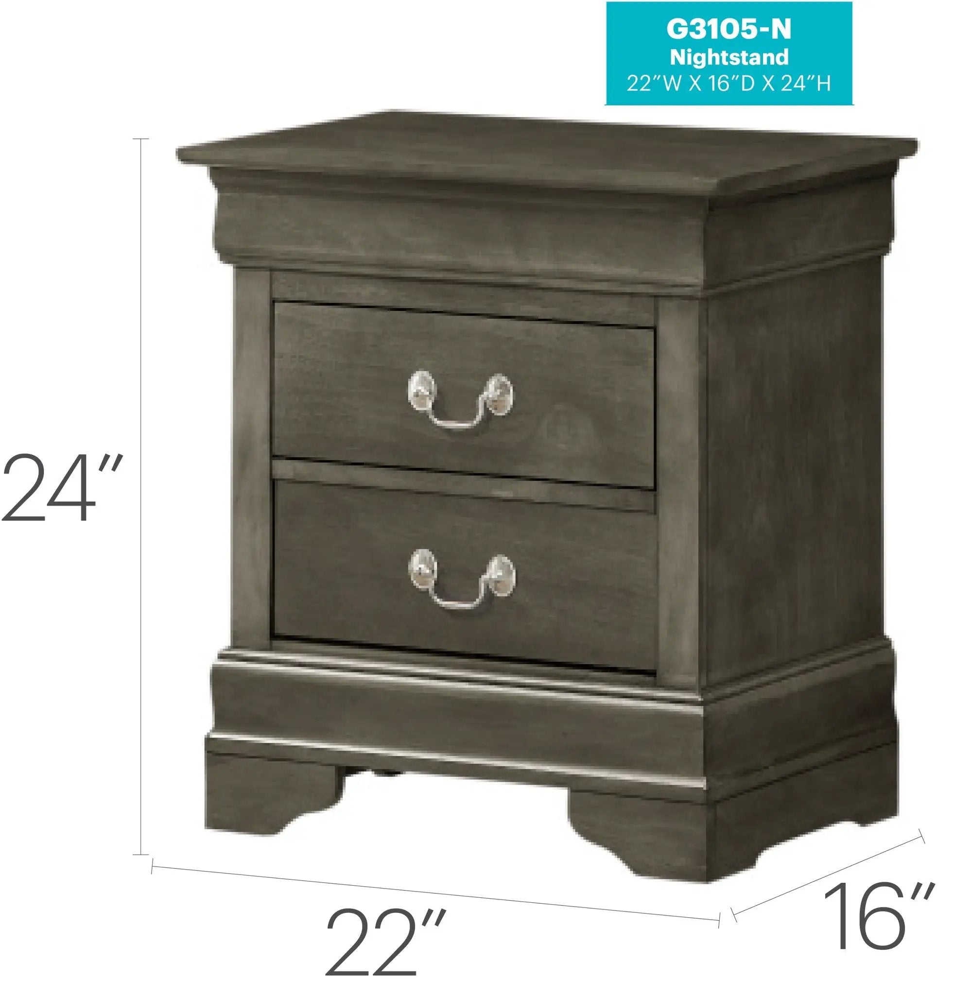Louis Phillipe - Nightstand - Wood by Unique Piece Furniture