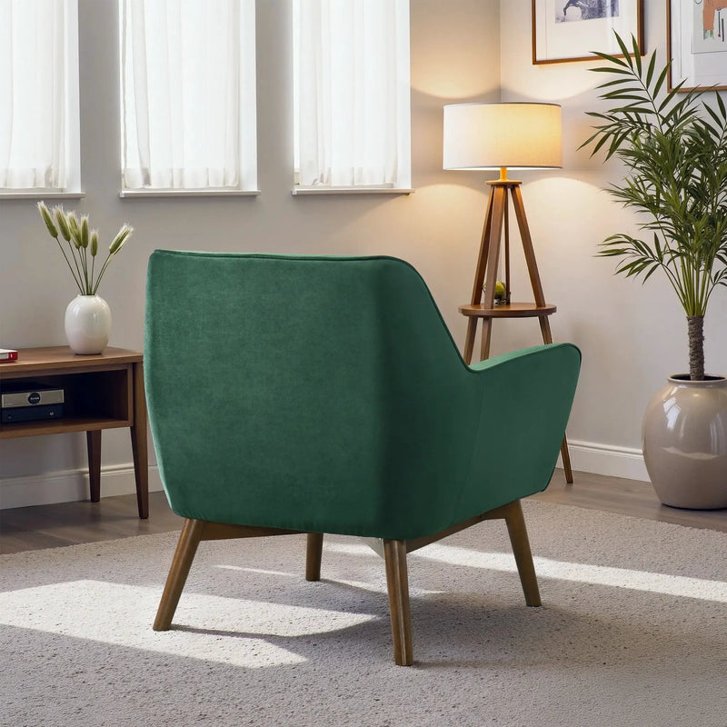 Panom Forest Velvet Accent Chair by HouseOfZazla