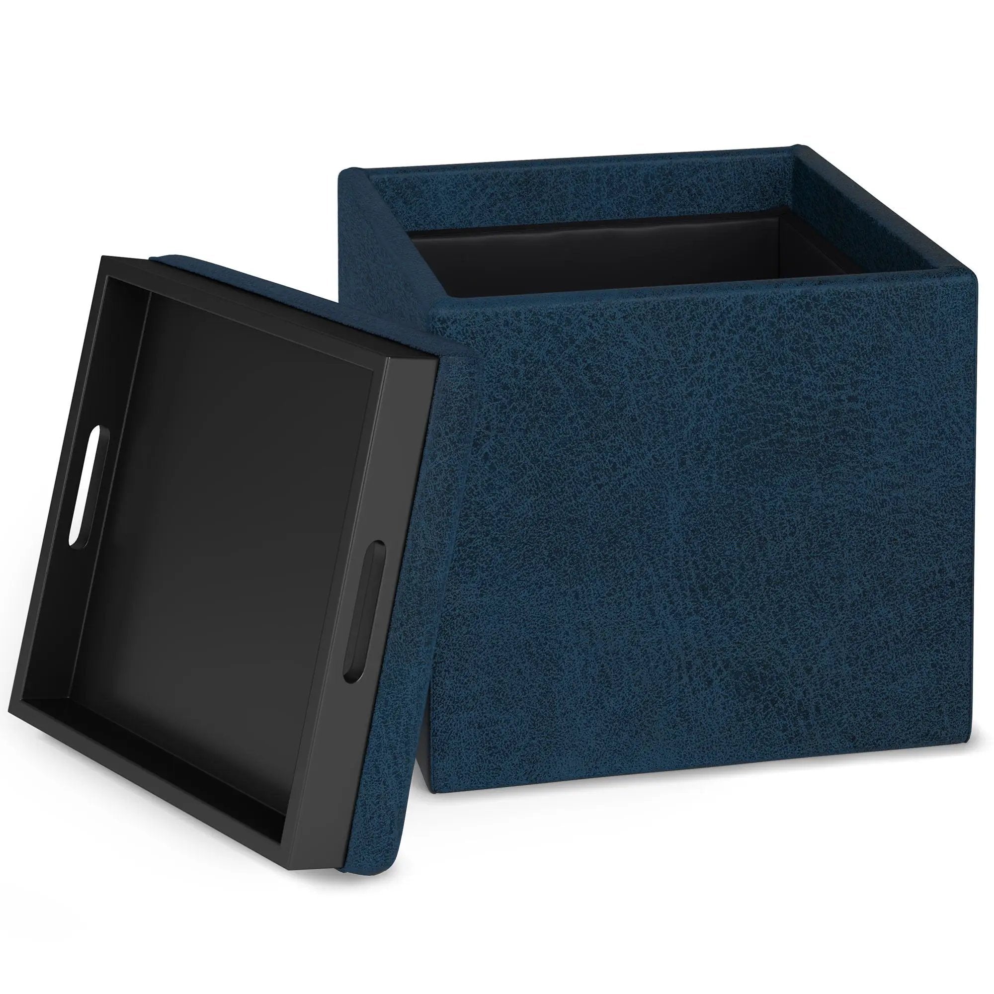 Rockwood - Upholstered Cube Storage Ottoman With Tray by Unique Piece Furniture