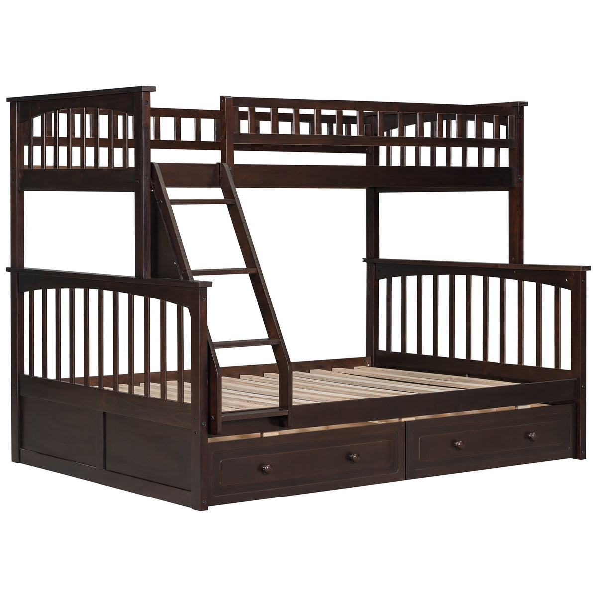 Convertible Storage Bunk Bed with Drawers - Twin Over Full, photo 18 of 40