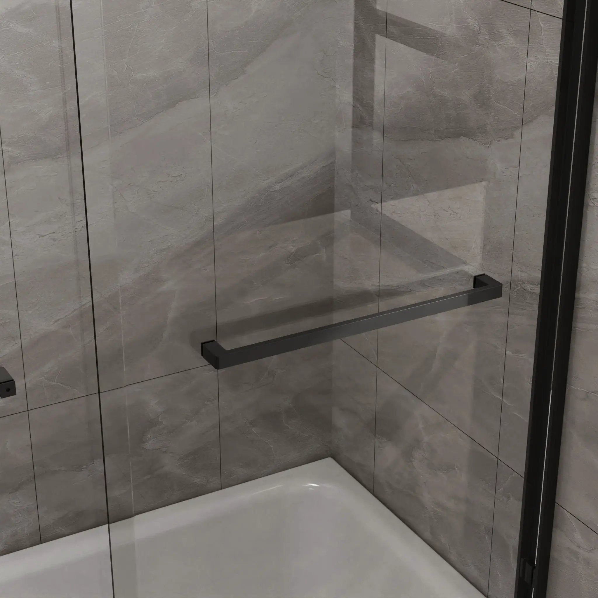 Goodyo - Double Sliding Bathtub Shower Door With Sgcc Clear Tempered Glass by HouseOfZazla