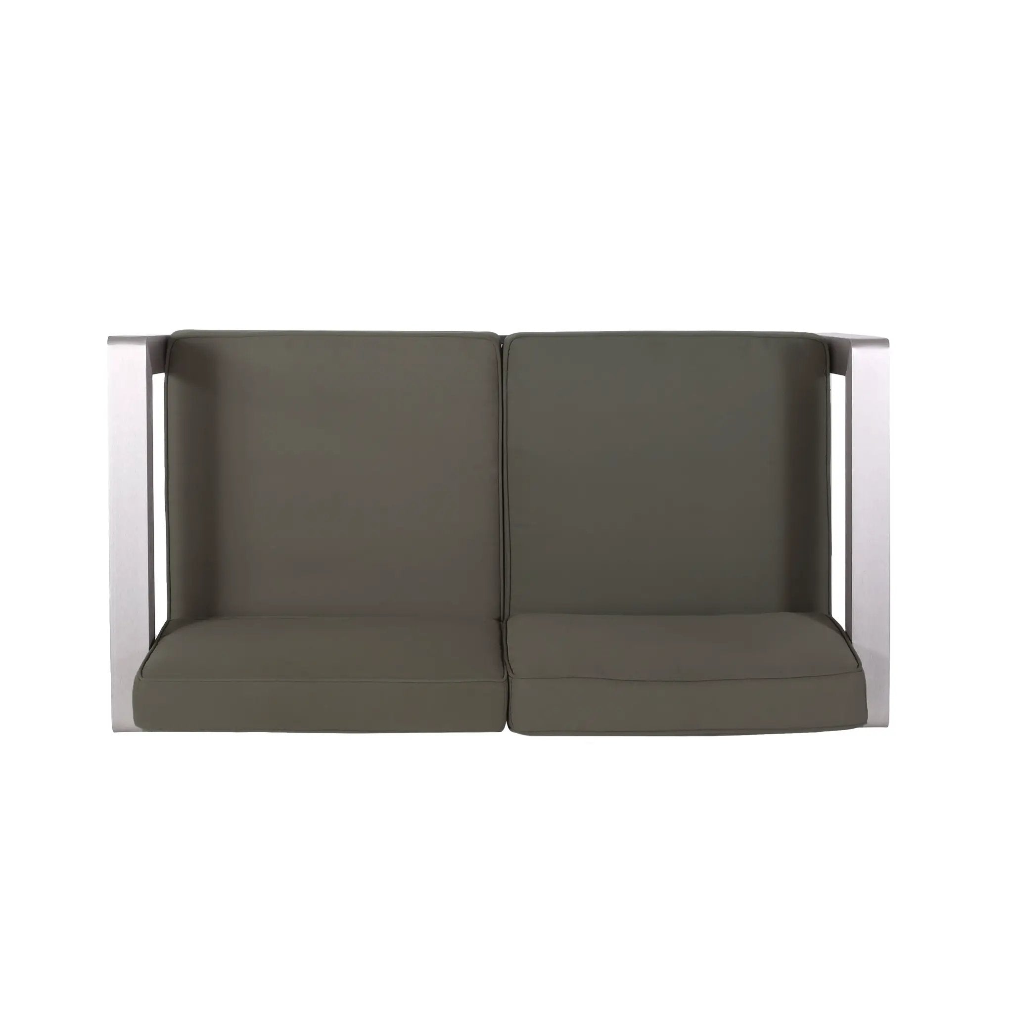 Outdoor Aluminum Loveseat – Low-Profile Patio Seating with Deep Cushions by HouseOfZazla