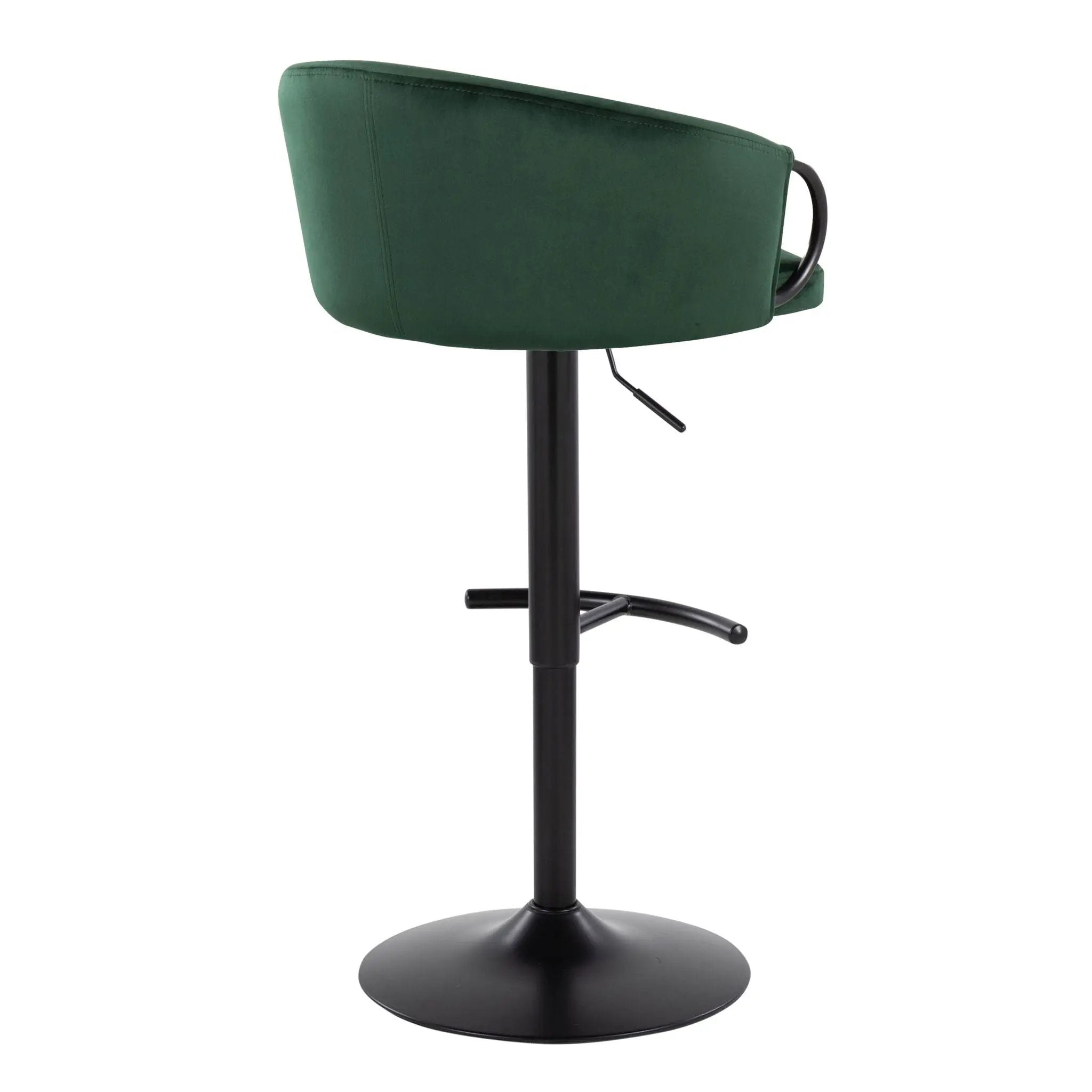 Claire - Contemporary Adjustable Barstool With Swivel With Rounded T Footrest (Set of 2) by Unique Piece Furniture