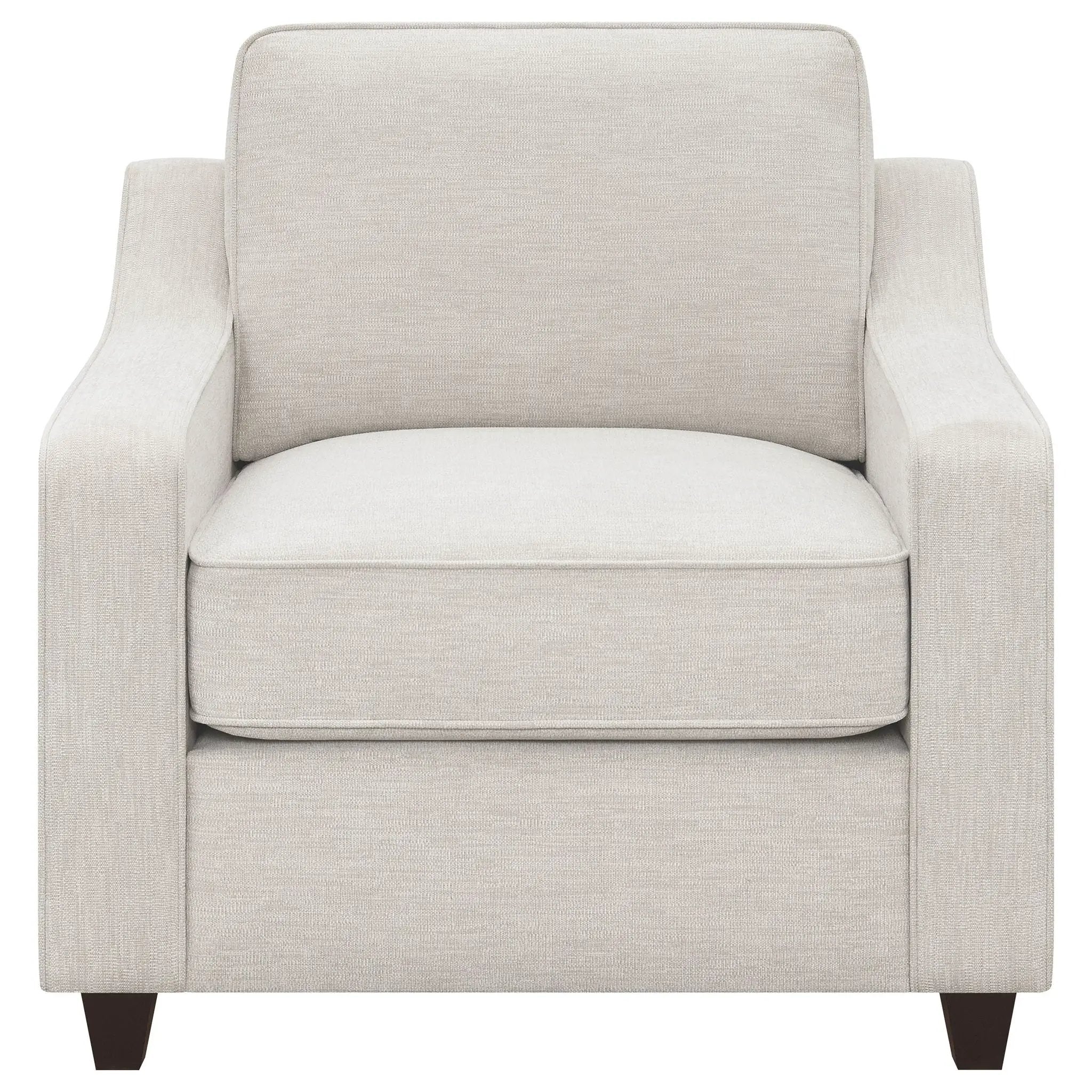 Christine Upholstered Sloped Arm Accent Chair Beige by Unique Piece Furniture