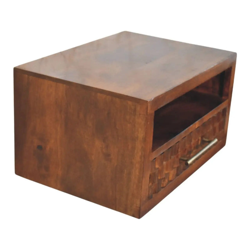 Solid Wood Cadiz Textured Bedside Table by HouseOfZazla