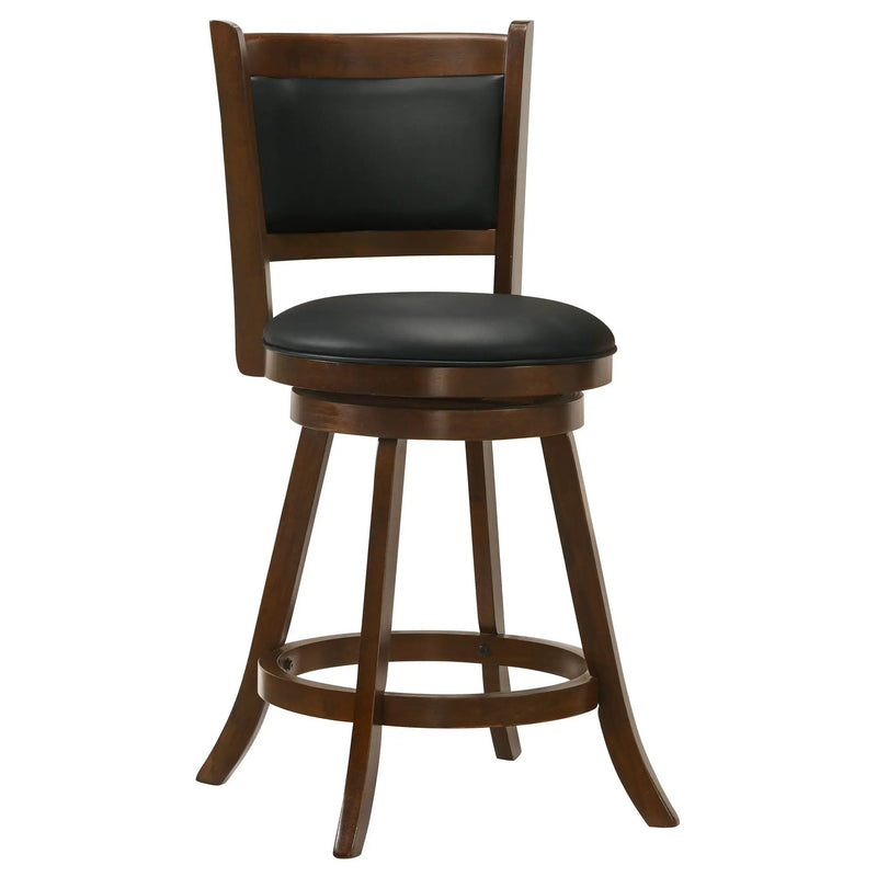 Broxton Upholstered Swivel Counter Chair Chestnut (Set of 2) by Unique Piece Furniture