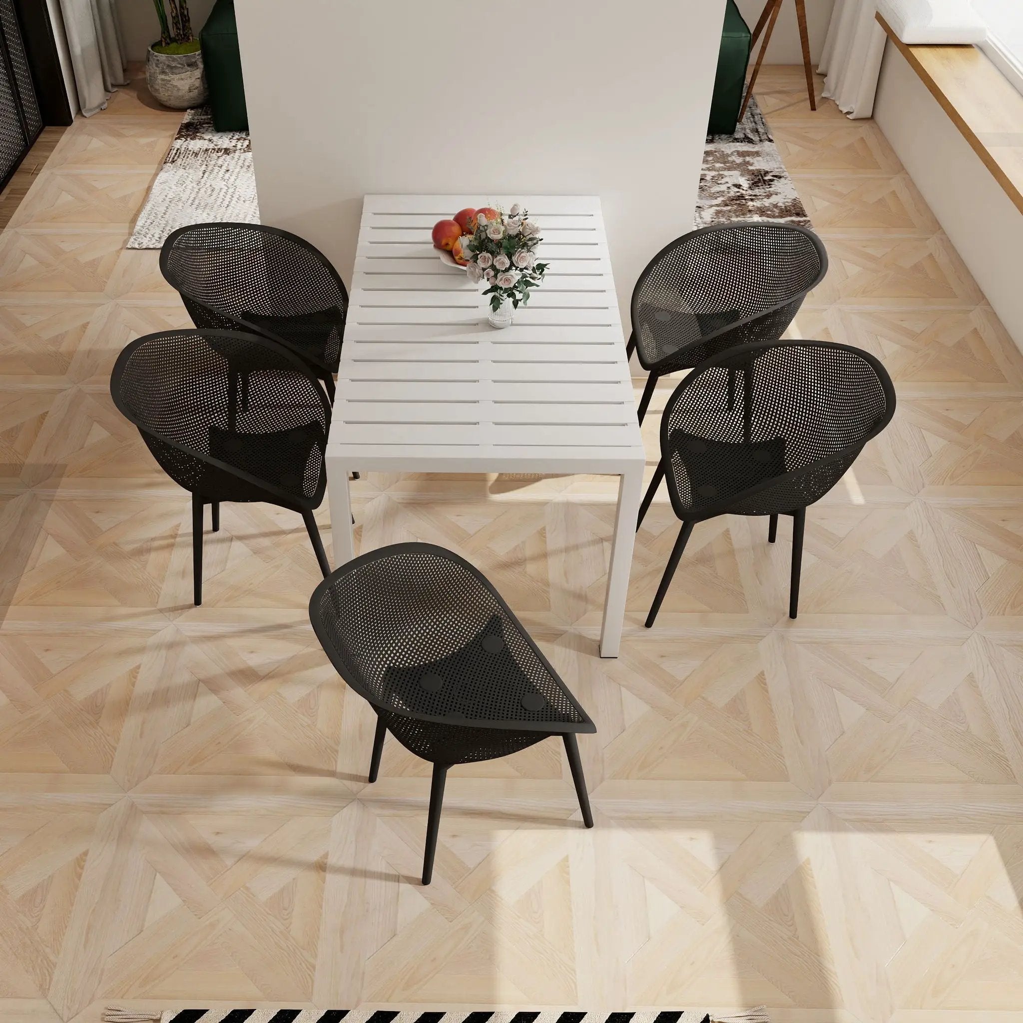 4 Pack Lounge Chair Set With Long Table by HouseOfZazla
