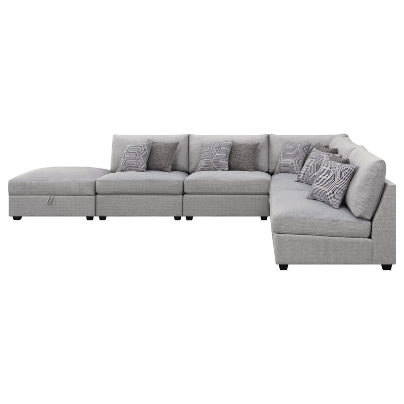 Cambria 6-piece Upholstered Modular Sectional Sofa Grey by Unique Piece Furniture