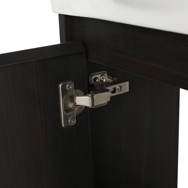 Modern Bathroom Vanity With Ceramic Basin, Wall Mounted Floating Sink Combo, Storage Cabinet
