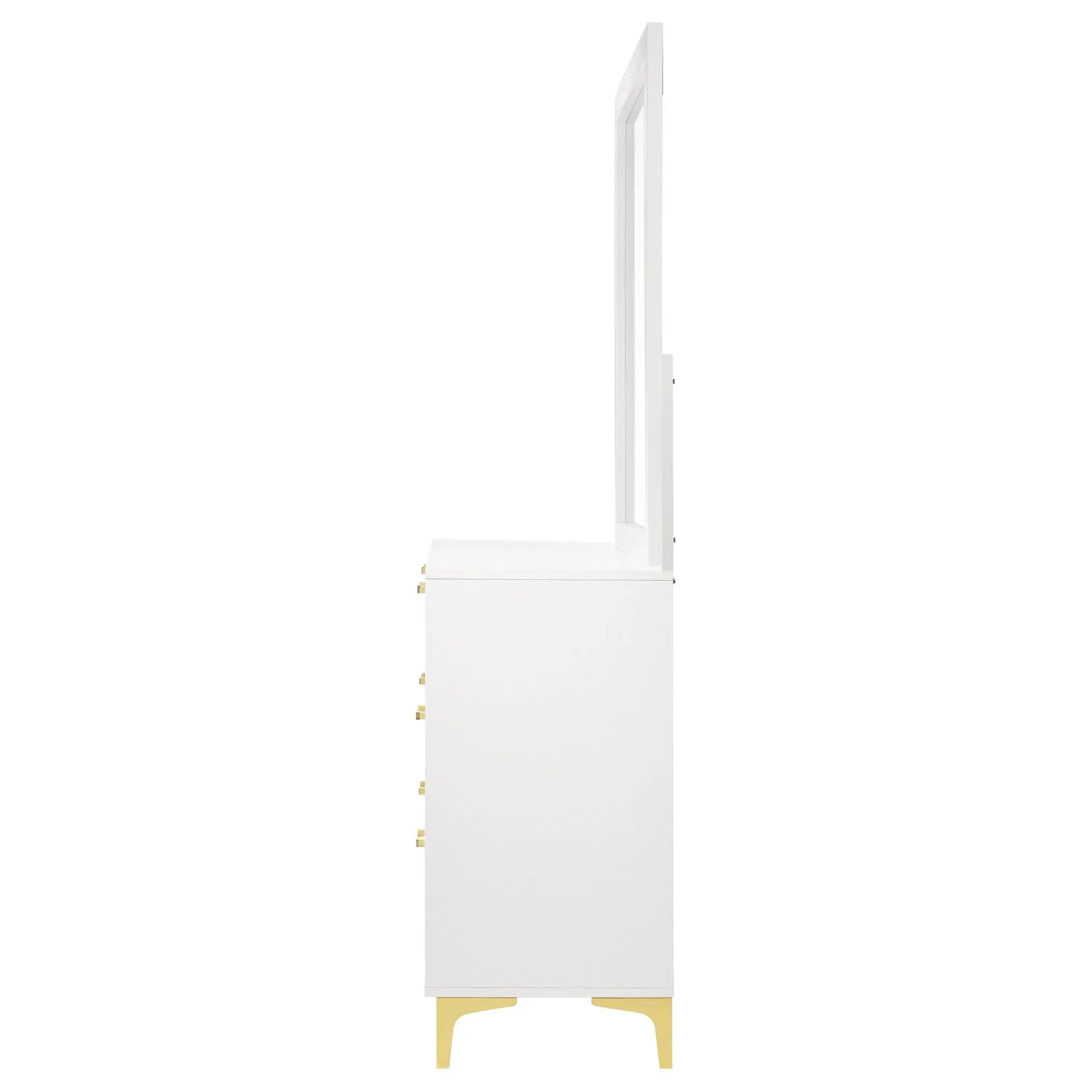 Kendall 6-drawer Dresser with Mirror White by Unique Piece Furniture