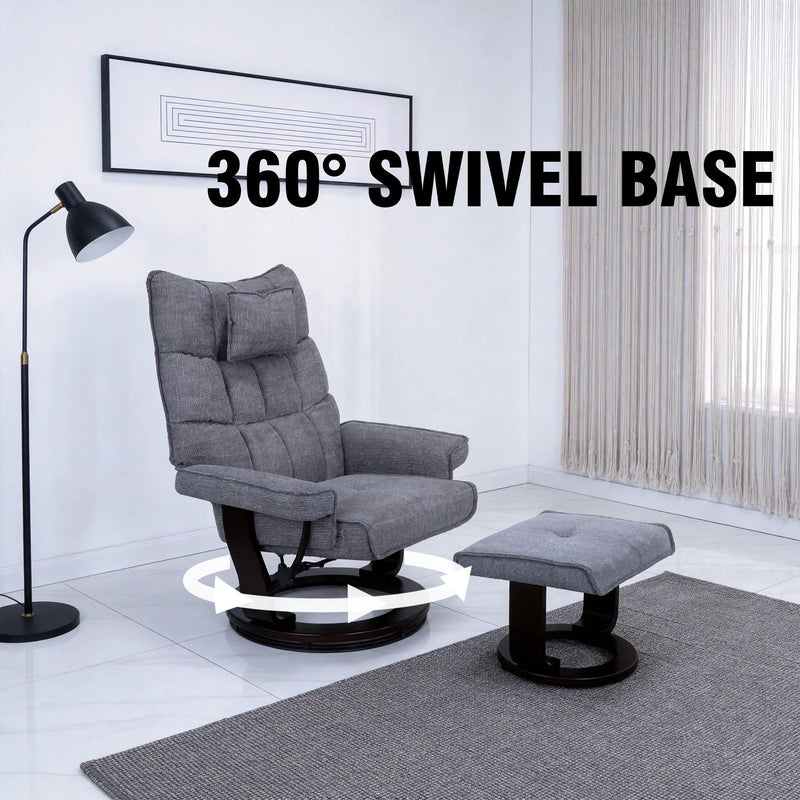 8-Point Massage Recliner with Ottoman by HouseOfZazla