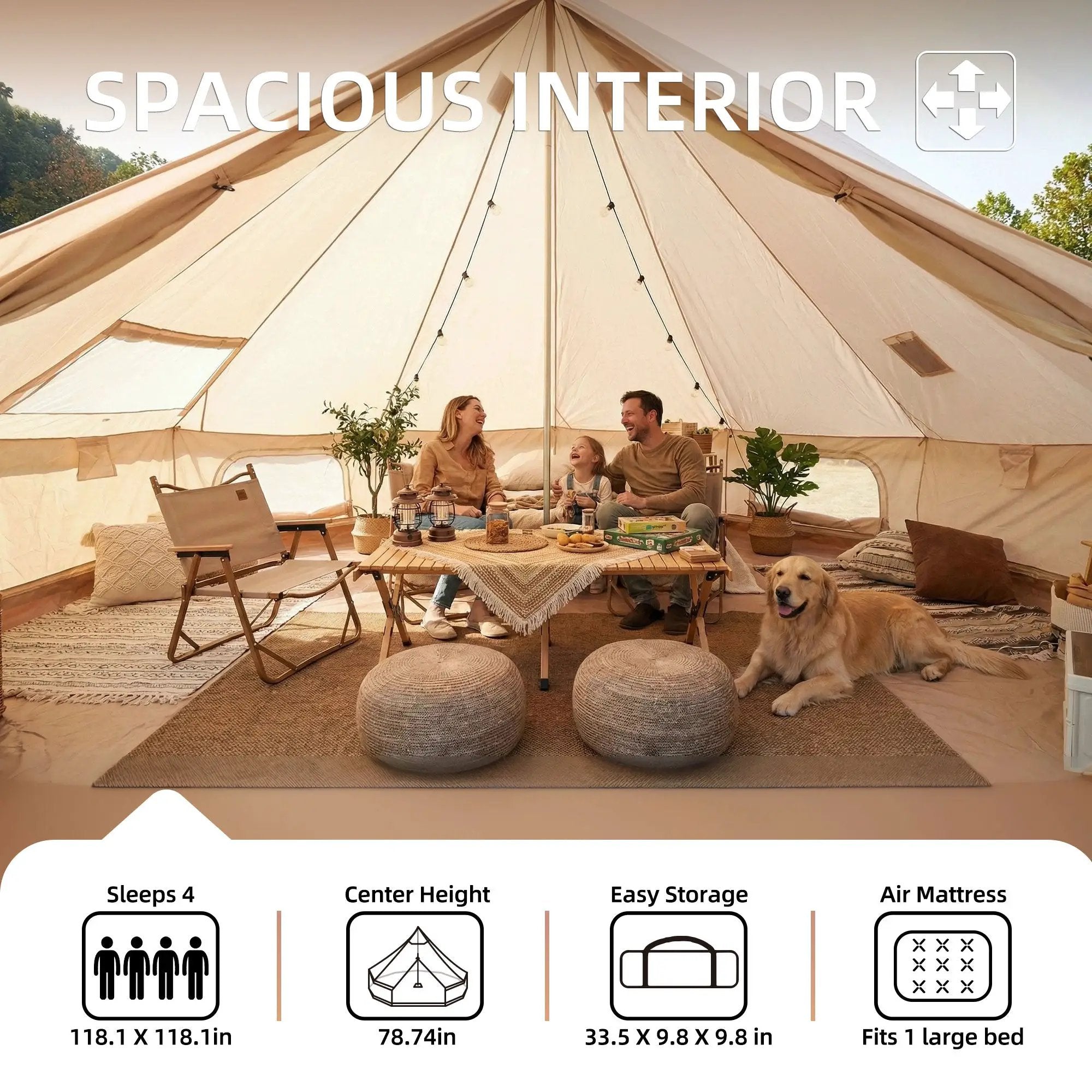 4 Season Bell Tent 9.8 FT by HouseOfZazla