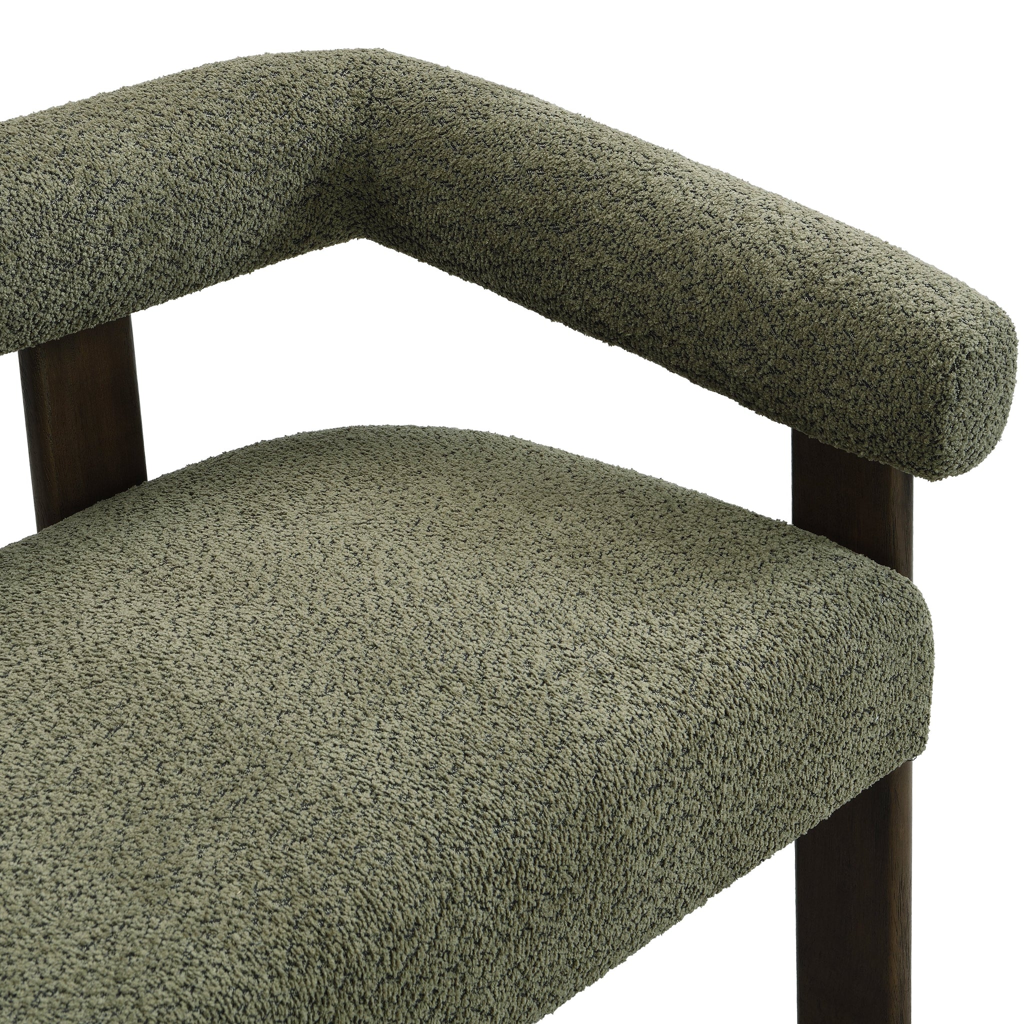 Round Armrest Loveseat (Green + Brown) by HouseOfZazla