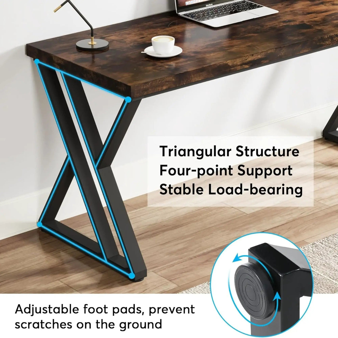 Writing Desk With Z-Shaped Legs by HouseOfZazla