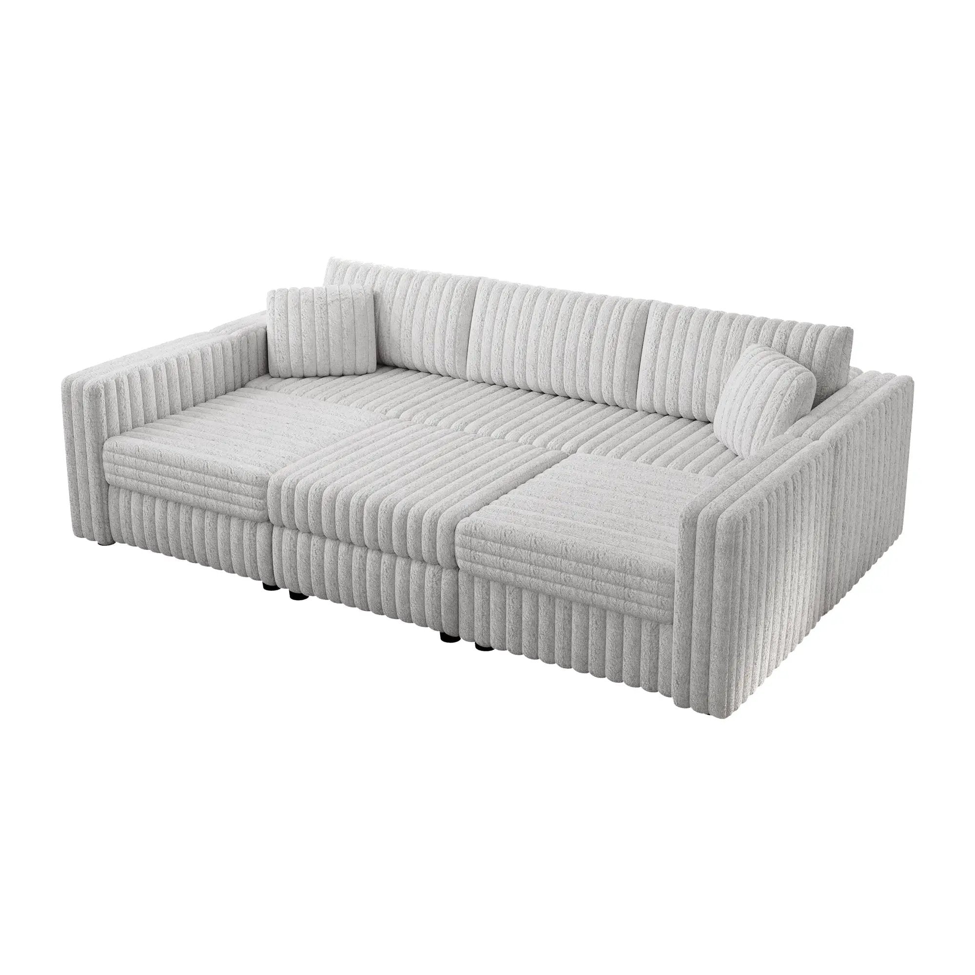 106.3" U-Shaped 6-Person Sofa with Ottoman by HouseOfZazla