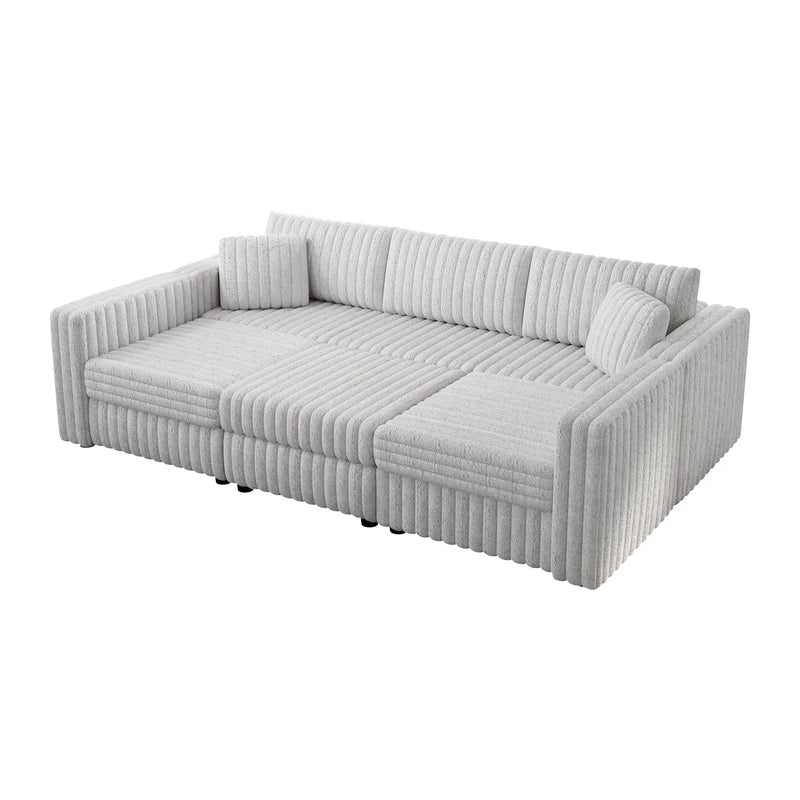 106.3" U-Shaped 6-Person Sofa with Ottoman by HouseOfZazla