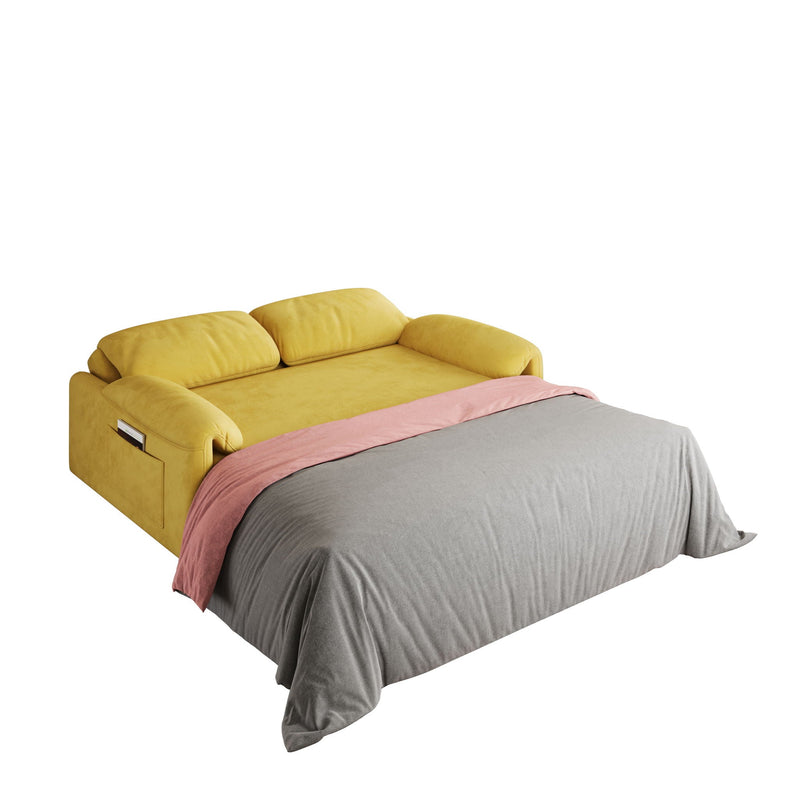 Sofa, Dual Purpose Lounge With Retractable Queen Size Bed by HouseOfZazla