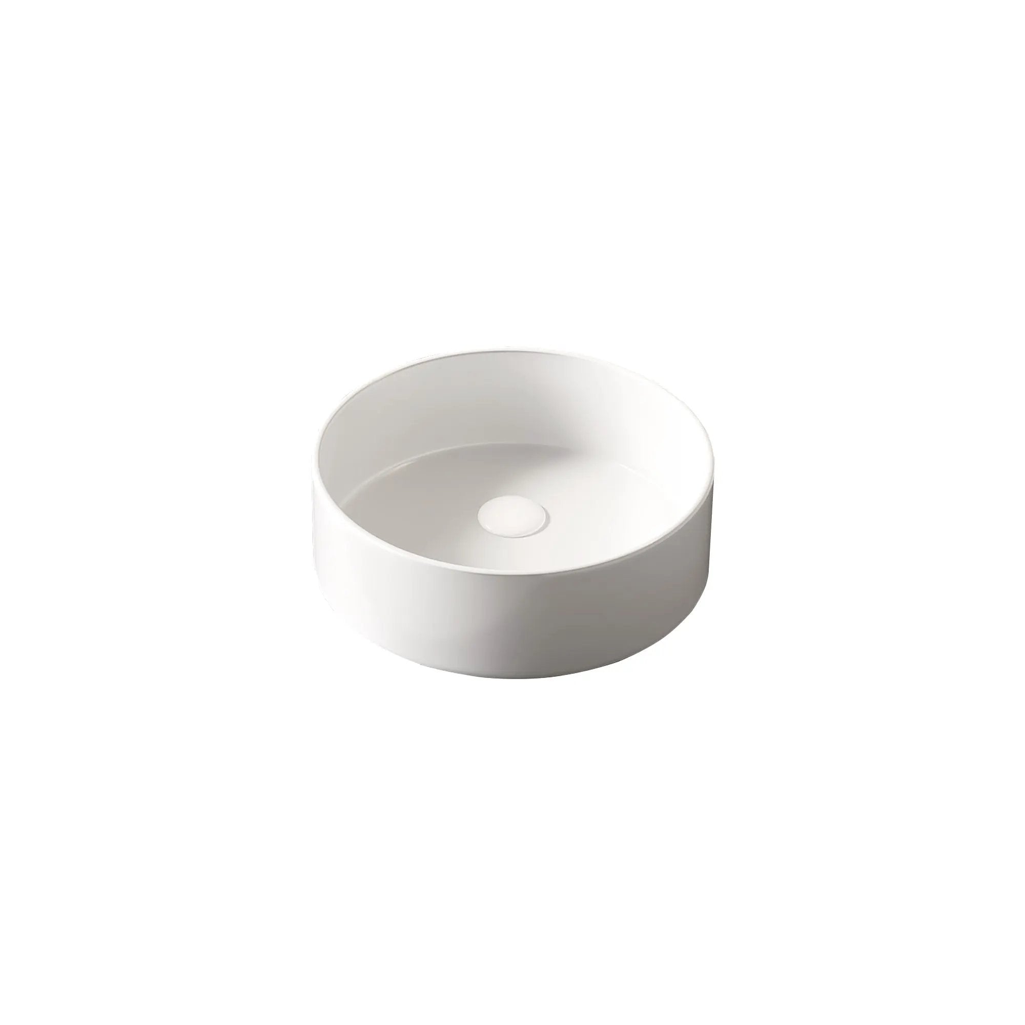 MUNIN 16'' Bathroom Sink, Round Vessel Ceramic Basin by HouseOfZazla