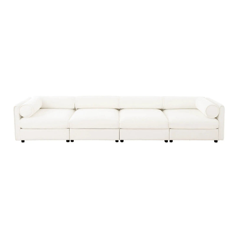 Stylish Sofa With Storage Seat And Cylindrical Backrest