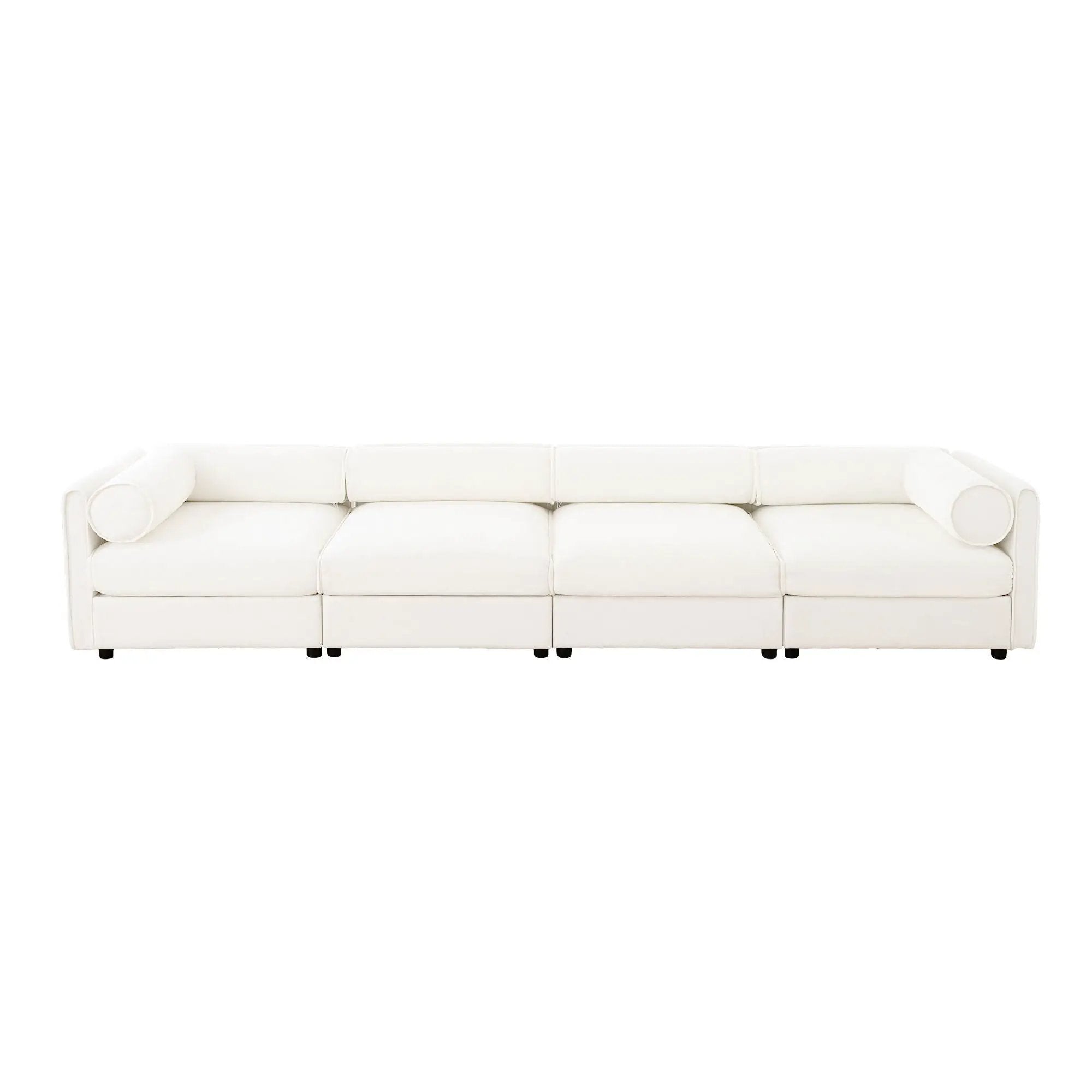 Stylish Sofa With Storage Seat And Cylindrical Backrest by Unique Piece Furniture