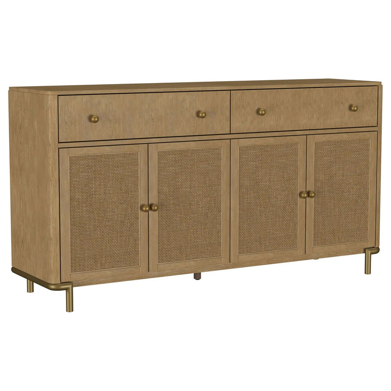 Arini 2-drawer Cane Door Dining Sideboard Server Sand Wash by Unique Piece Furniture