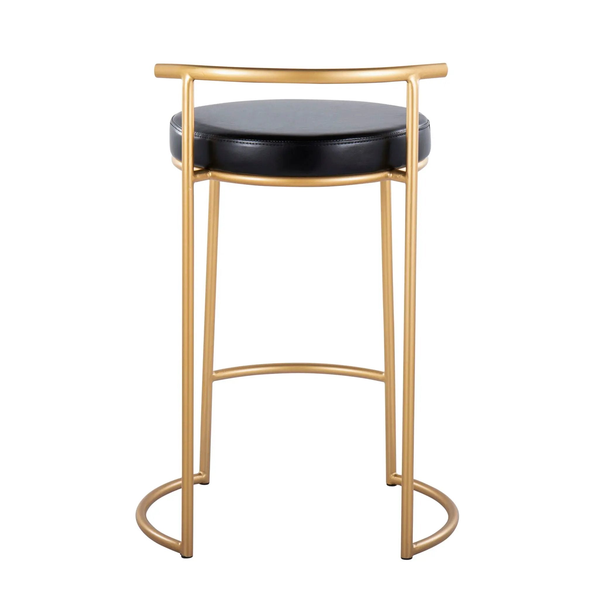 Fuji - Round Contemporary Fixed Height Counter Stool (Set of 2) by Unique Piece Furniture