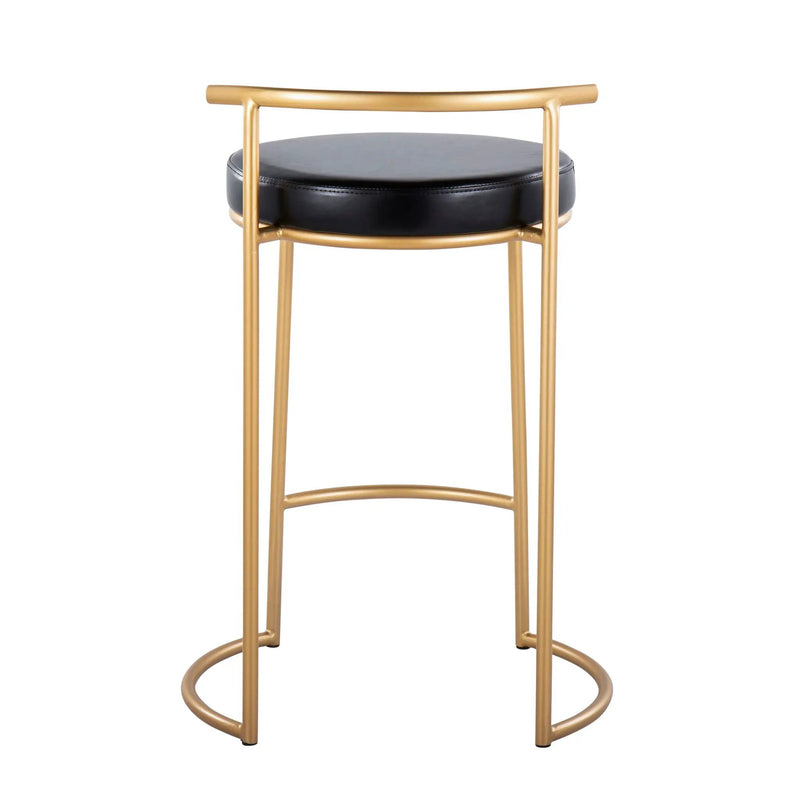 Fuji - Round Contemporary Fixed Height Counter Stool (Set of 2) by Unique Piece Furniture