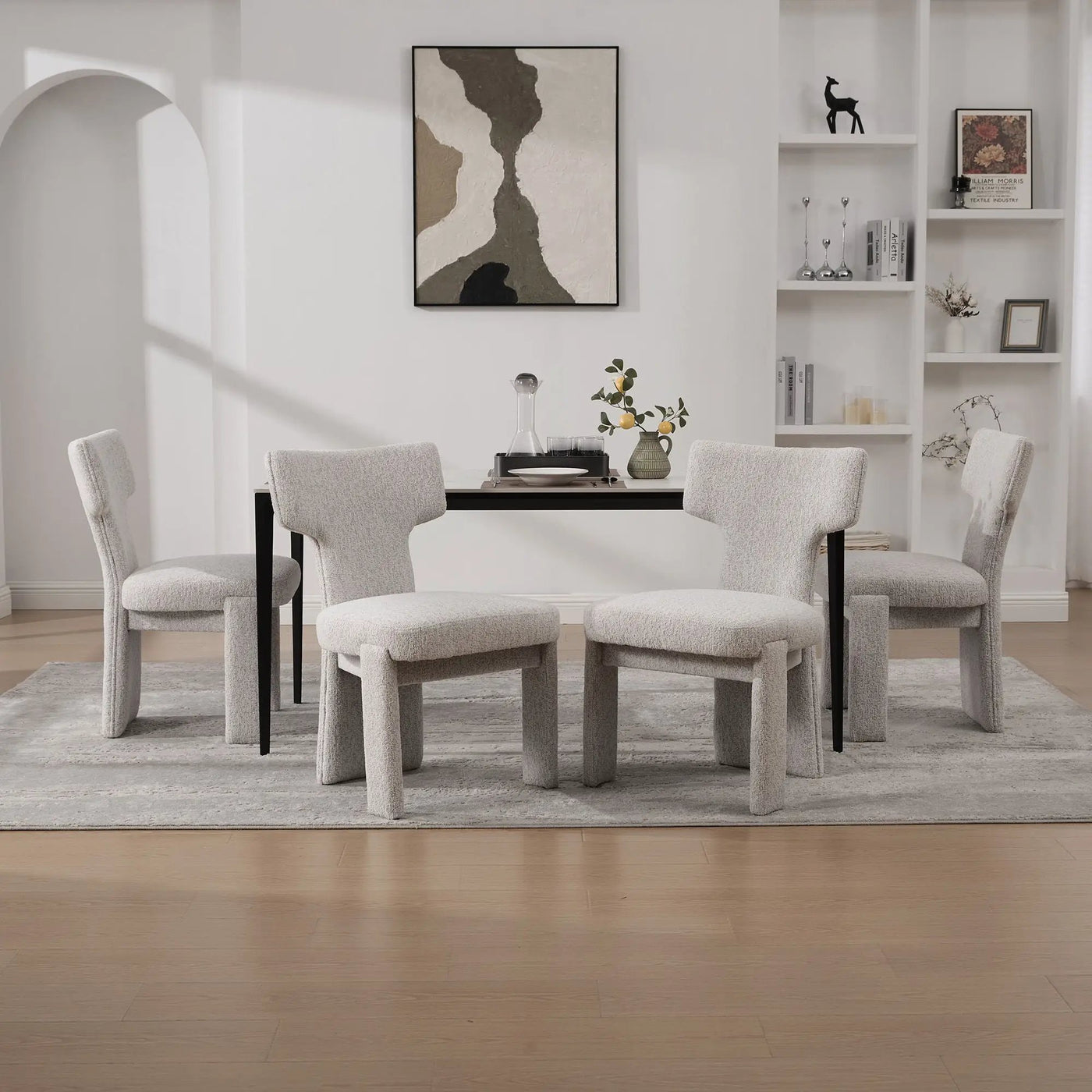 Armless Curved Back Accent Chairs by HouseOfZazla