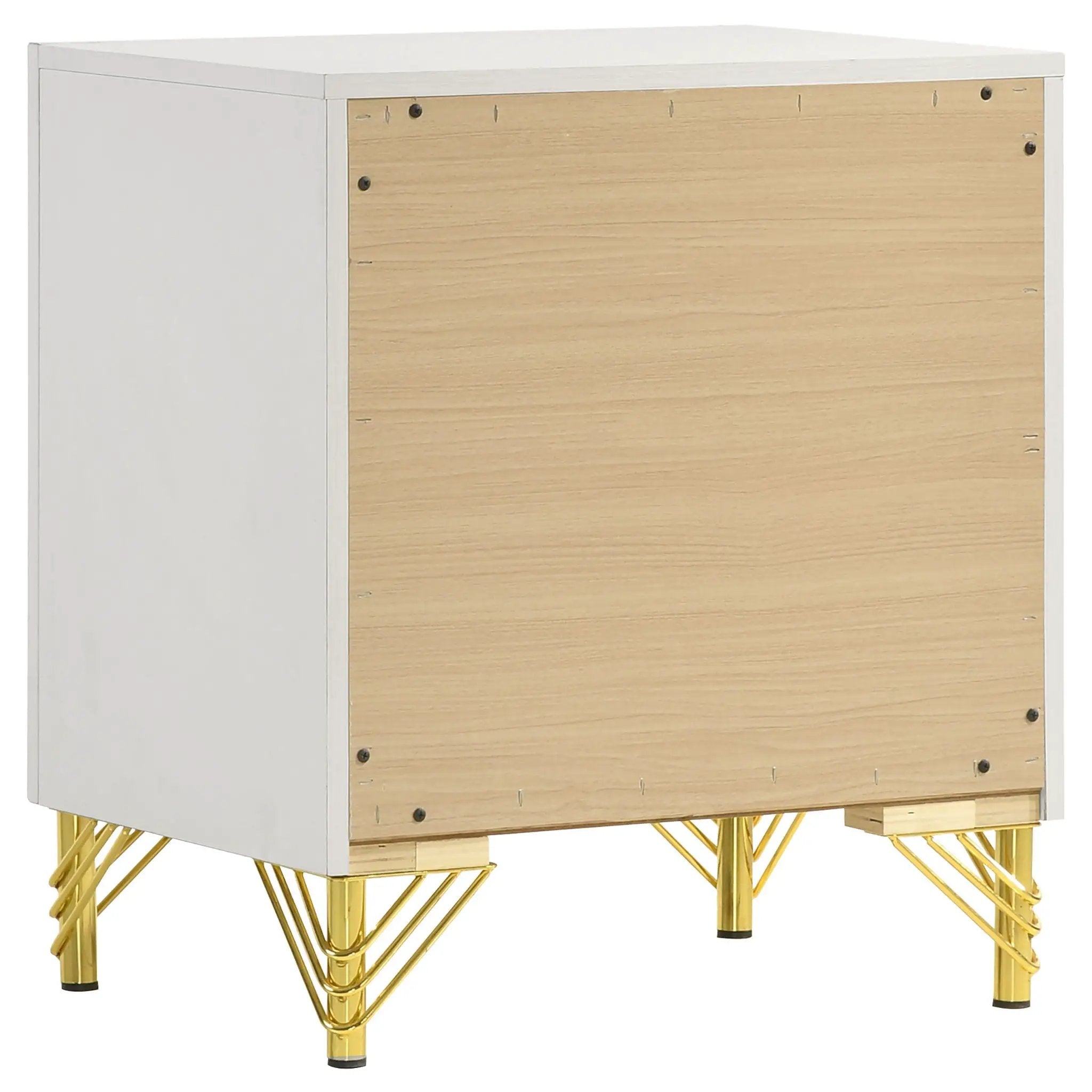 Lucia 2-drawer Nightstand Bedside Table White by Unique Piece Furniture