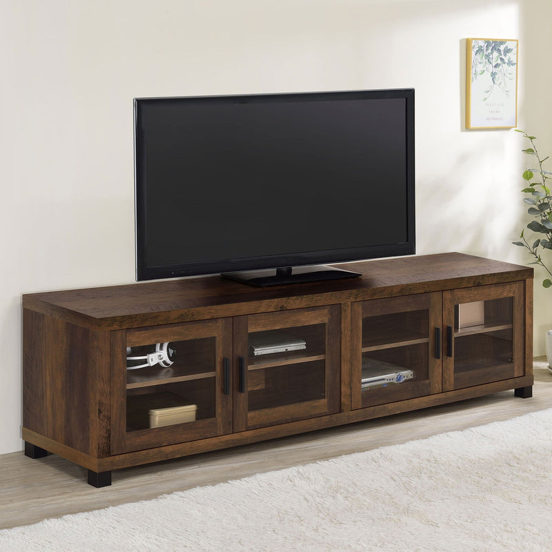 Sachin 4-door Engineered Wood 79-inch TV Stand Dark Pine, photo 5 of 7