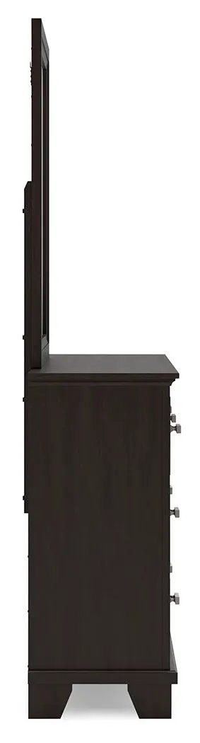 Covetown - Dresser And Mirror - Dark Brown by Unique Piece Furniture