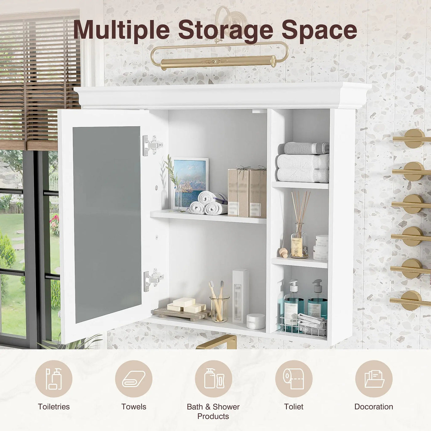 Wall Mounted Bathroom Storage Cabinet With Mirror Door by HouseOfZazla