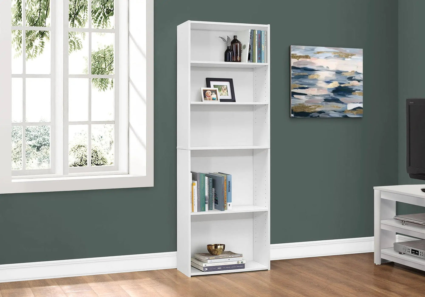 6-Tier Transitional Bookshelf for Office by HouseOfZazla
