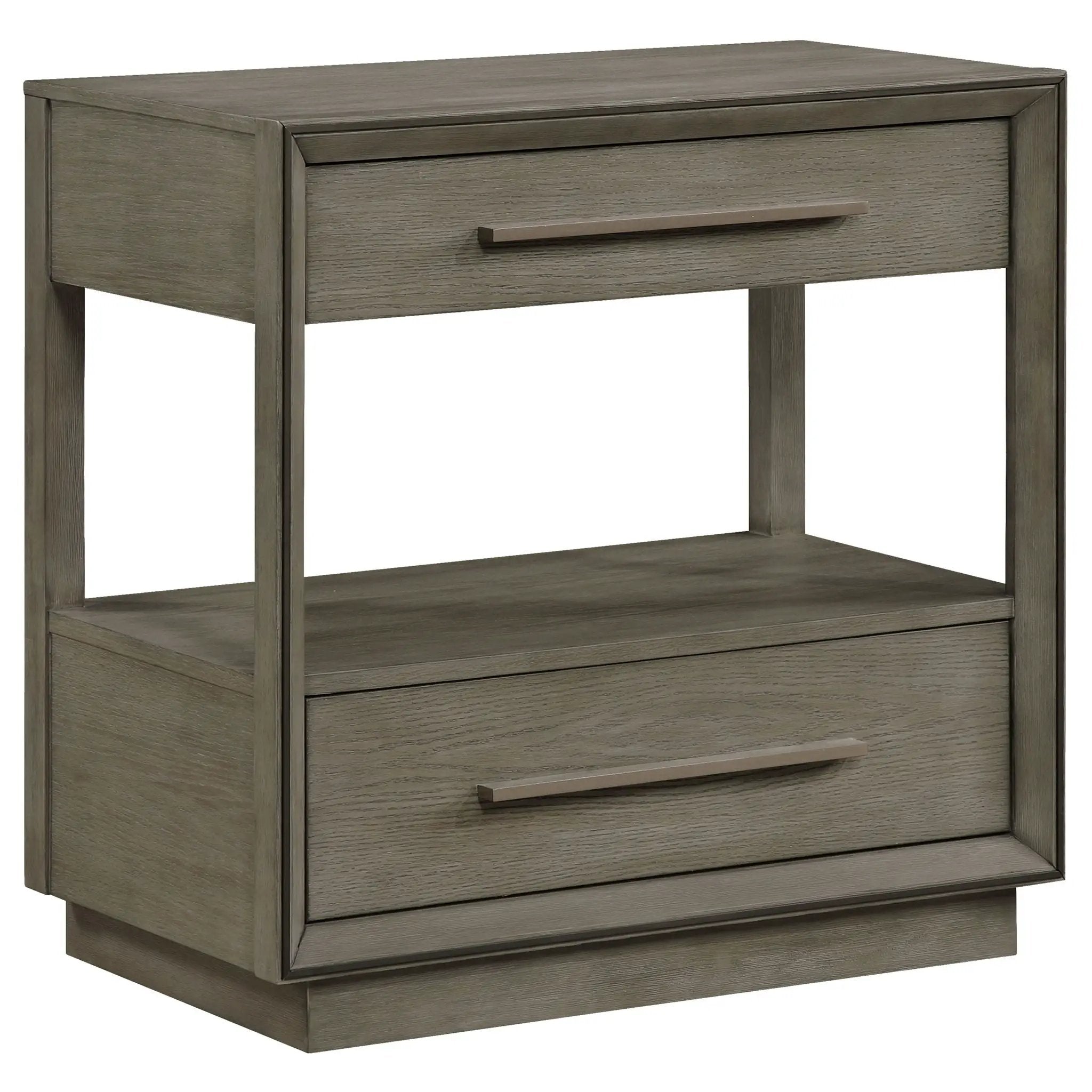 Durango 2-drawer Nightstand Bedside Table Taupe Oak by Unique Piece Furniture