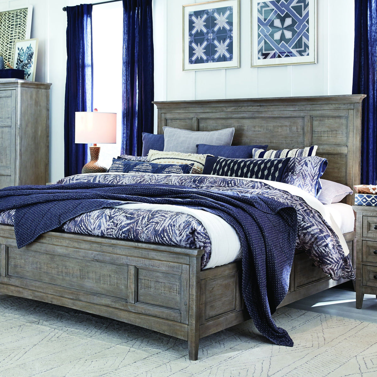 Paxton Place - Complete Panel Bed With Storage Rails, photo 4 of 7