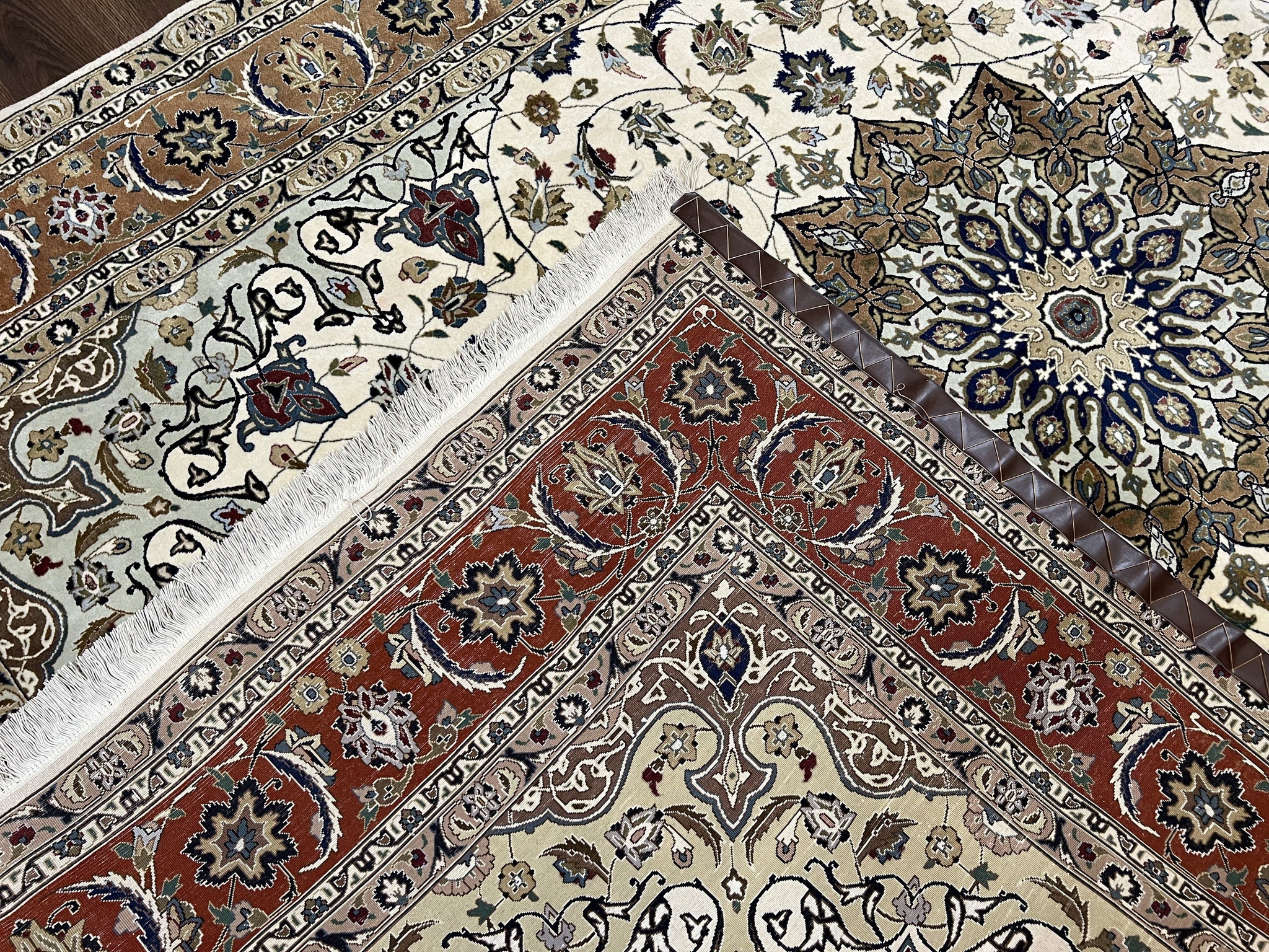 Wonderful Persian Tabriz Rug 7x10, Floral Medallion, Very Fine Oriental Carpet, Ivory by Jewel Rugs
