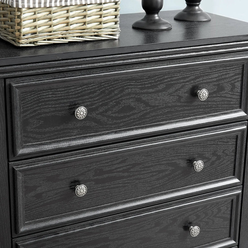 Modern 5-Drawer Black Dresser for Living Room Storage by HouseOfZazla
