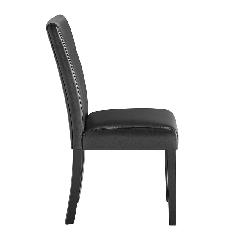 Dining Table And 4 Padded Chairs - Black by HouseOfZazla