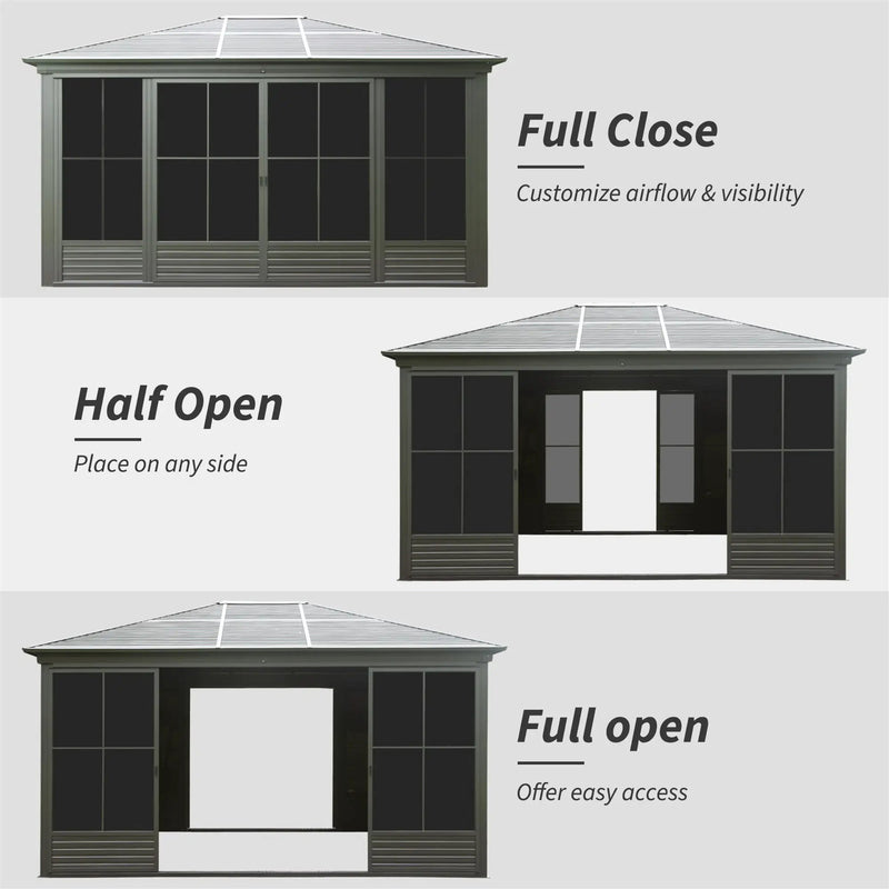 12x14FT Outdoor Sunroom Gazebo by HouseOfZazla
