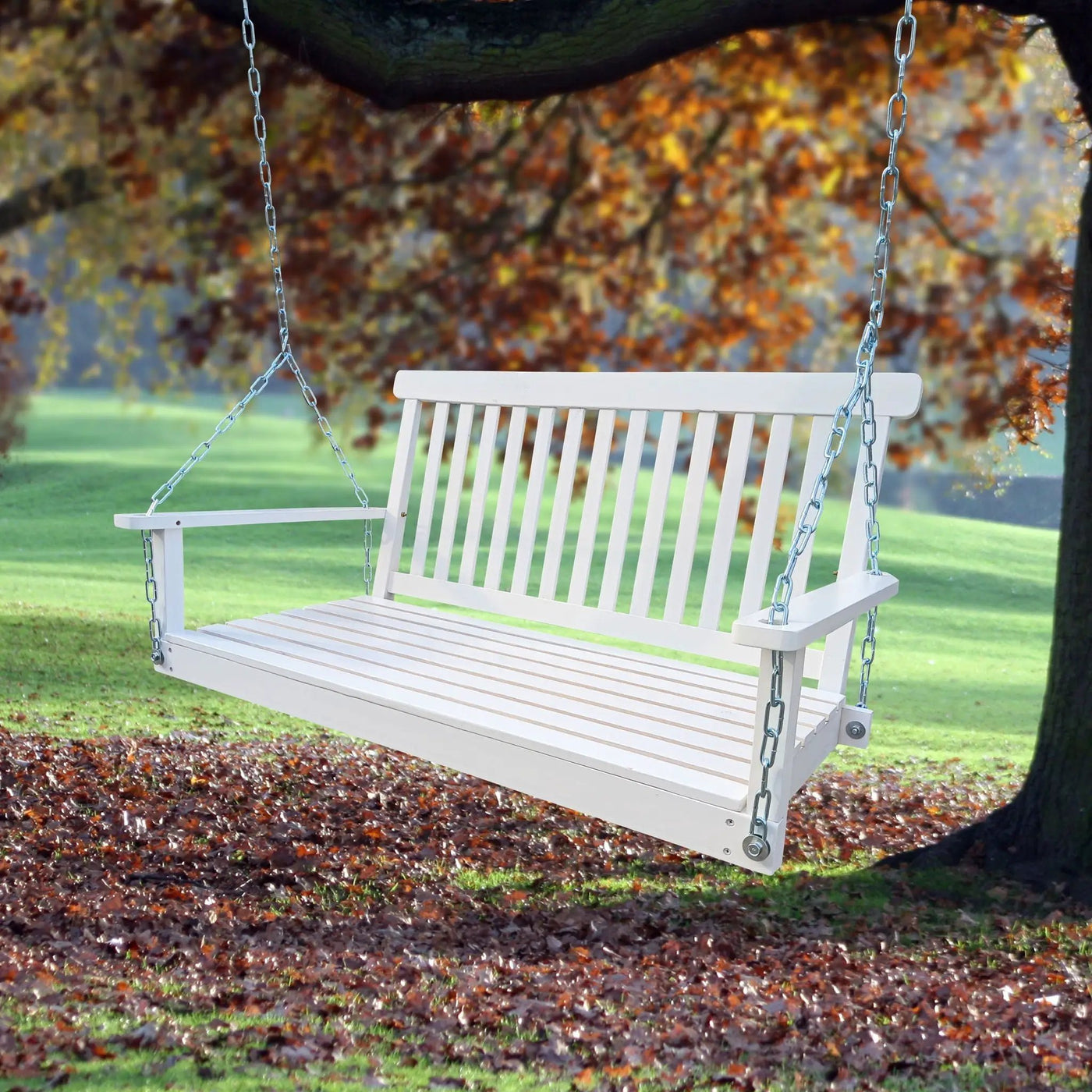 Front Porch Swing With Armrests For Outdoor Patio, Garden Yard, Backyard Or Sunroom by HouseOfZazla