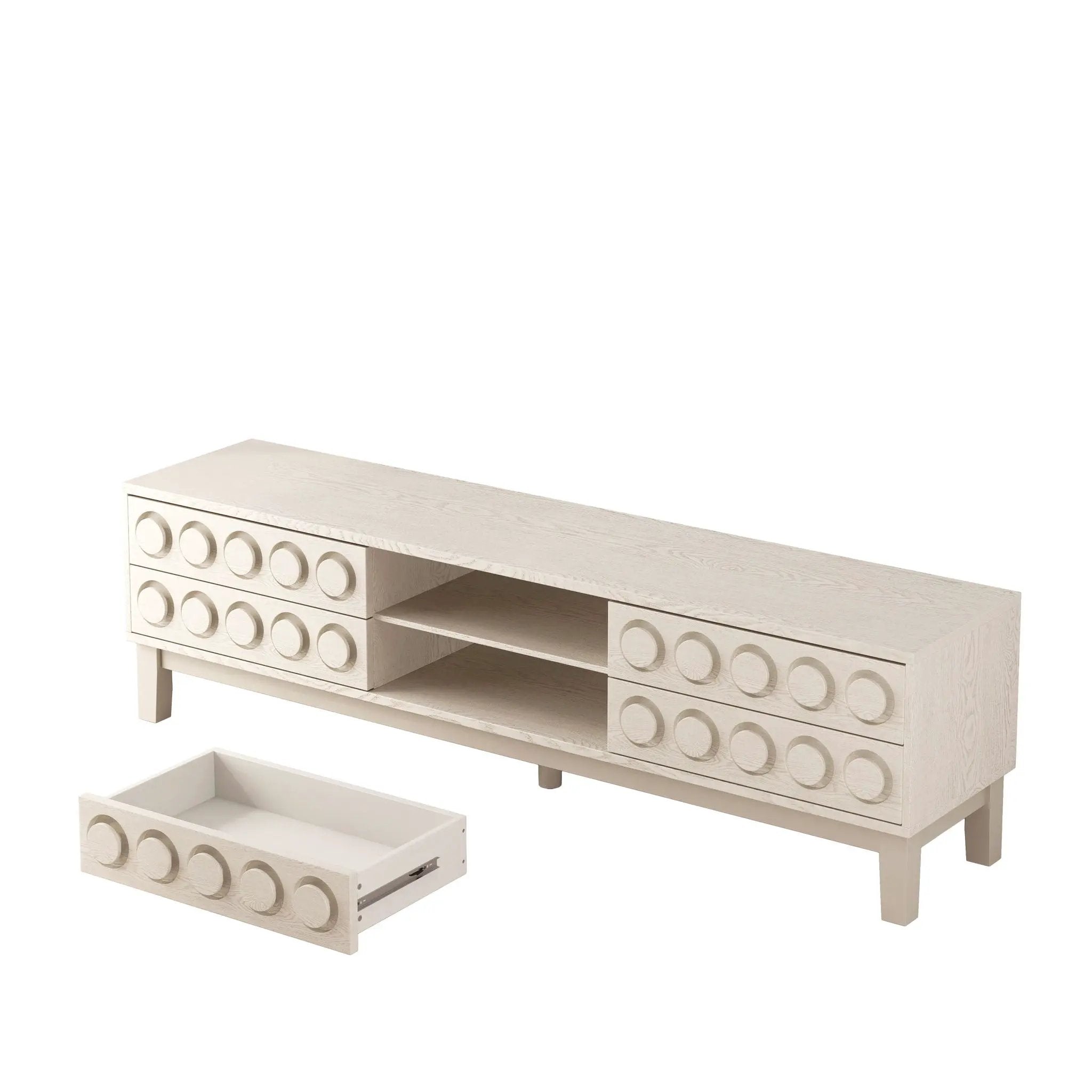 Media Console With 4 Drawers And Cable Management by HouseOfZazla