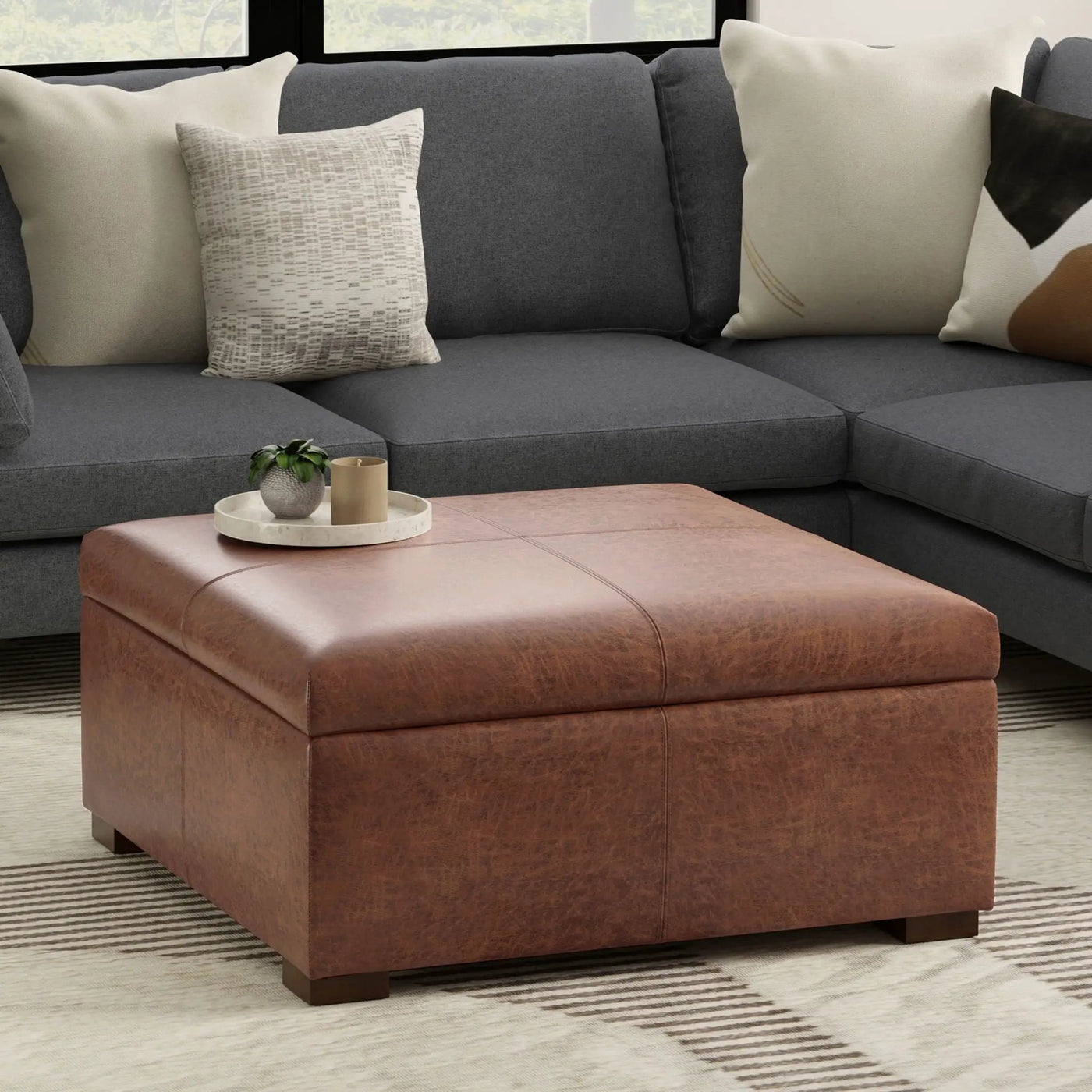 Gabbie - Coffee Table Upholstered Storage Ottoman by HouseOfZazla