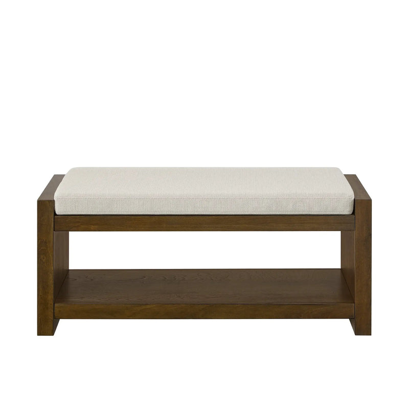 40" Accent Bench with Lower Shelf Shoe Rack by HouseOfZazla