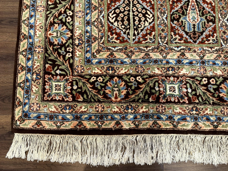 Sino Persian Rug 8x10, Panel Design, Brown, Multicolor, Wool, Cedar Trees by Jewel Rugs