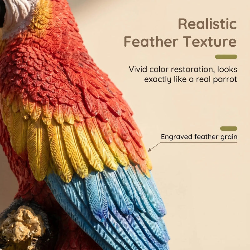 Hanging Scarlet Macaw Parrot Statue by HouseOfZazla