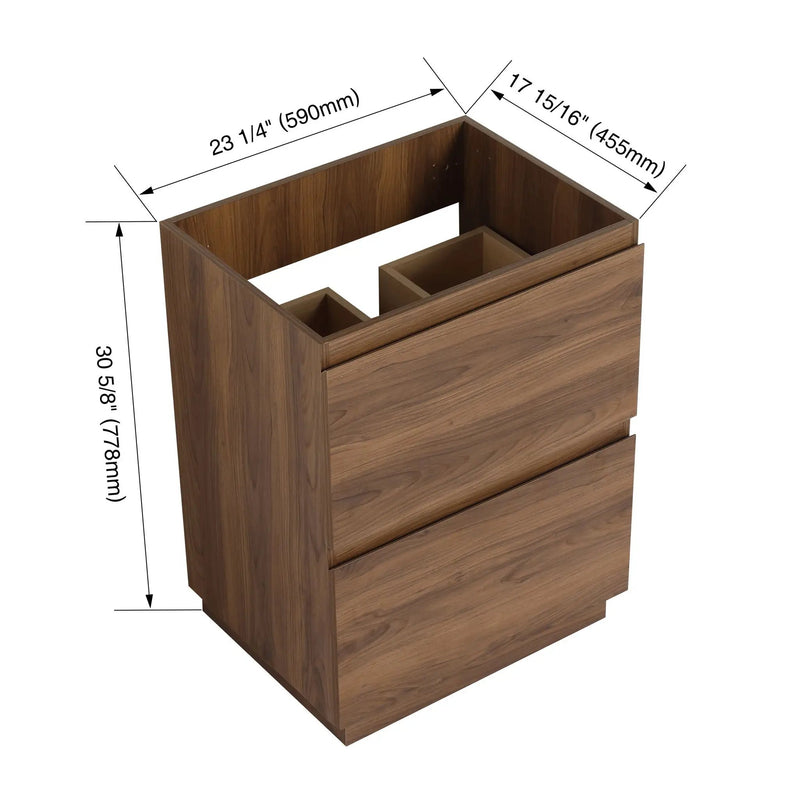 Modern Freestanding Bathroom Vanity Cabinet With Double Drawer by Unique Piece Furniture