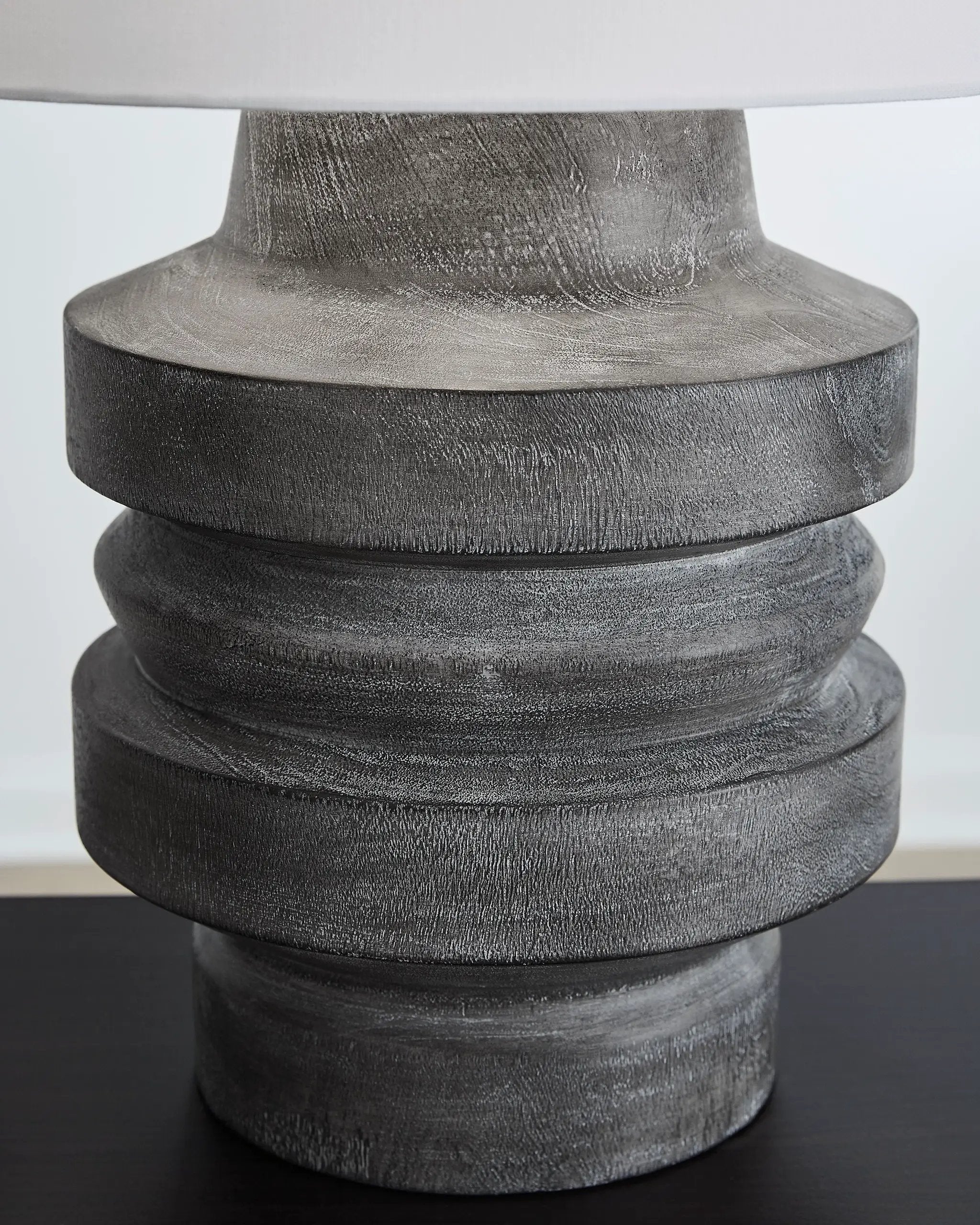 Wahida - Poly Table Lamp - Distressed Black by Unique Piece Furniture