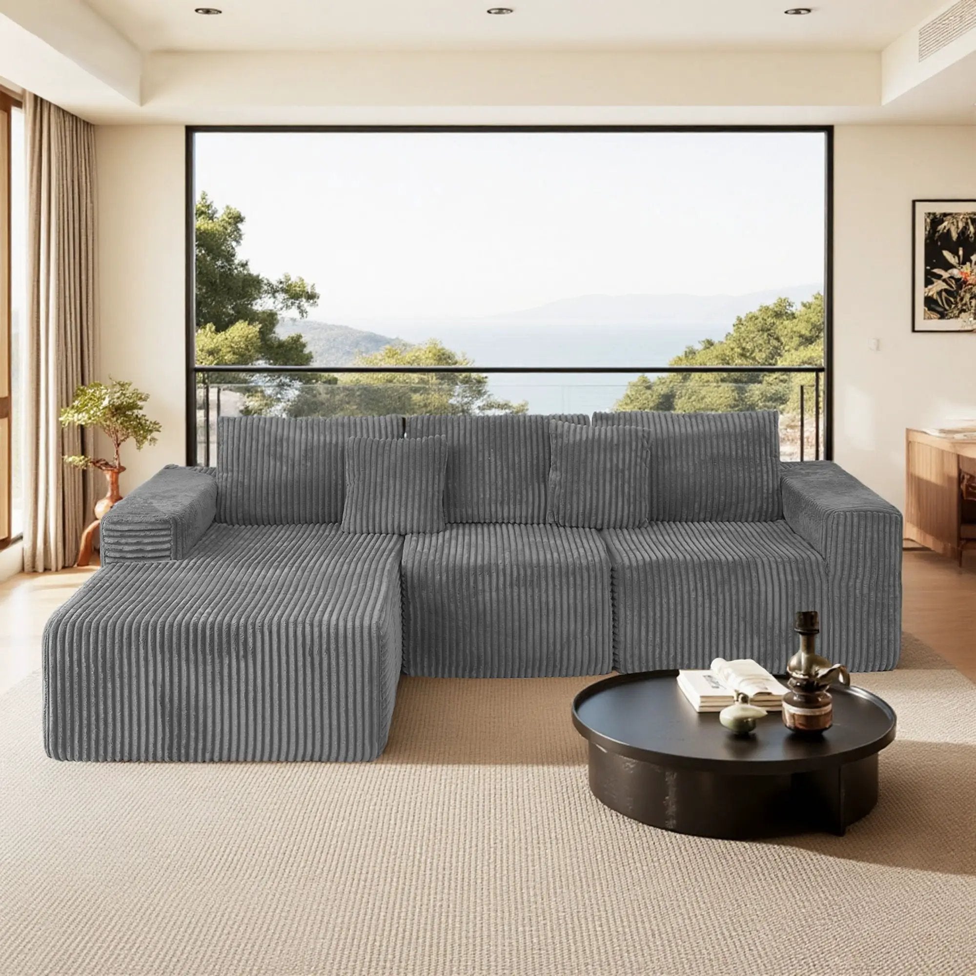 Modern Cloud Sectional Sofa With L-Shape Chaise by HouseOfZazla